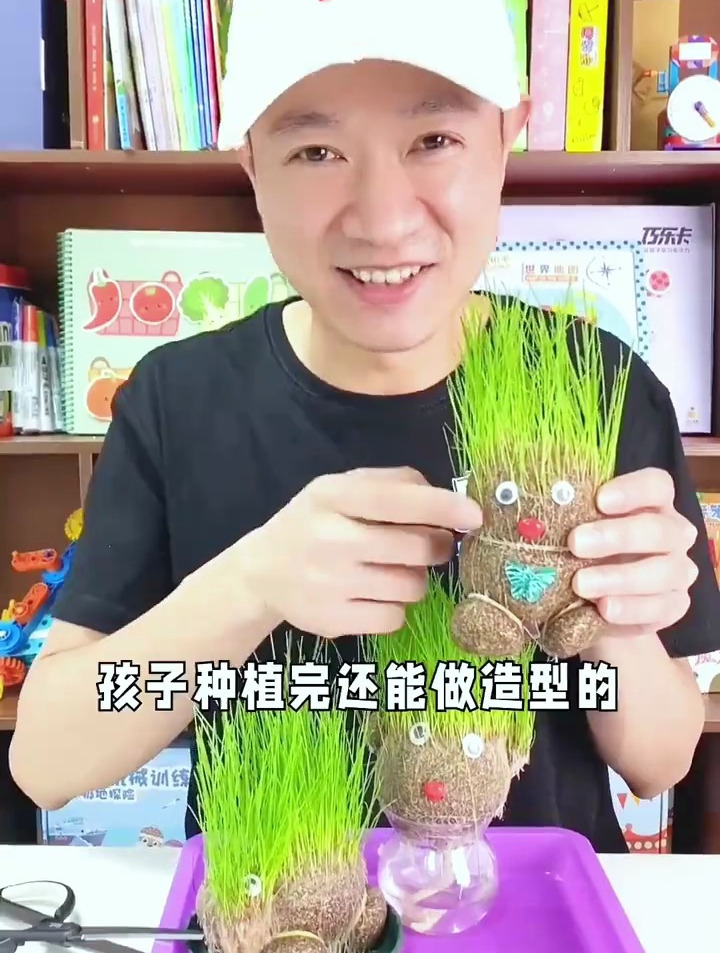 超可爱草头娃娃,培养孩子观察力的好帮手,一起看植物的生长过程