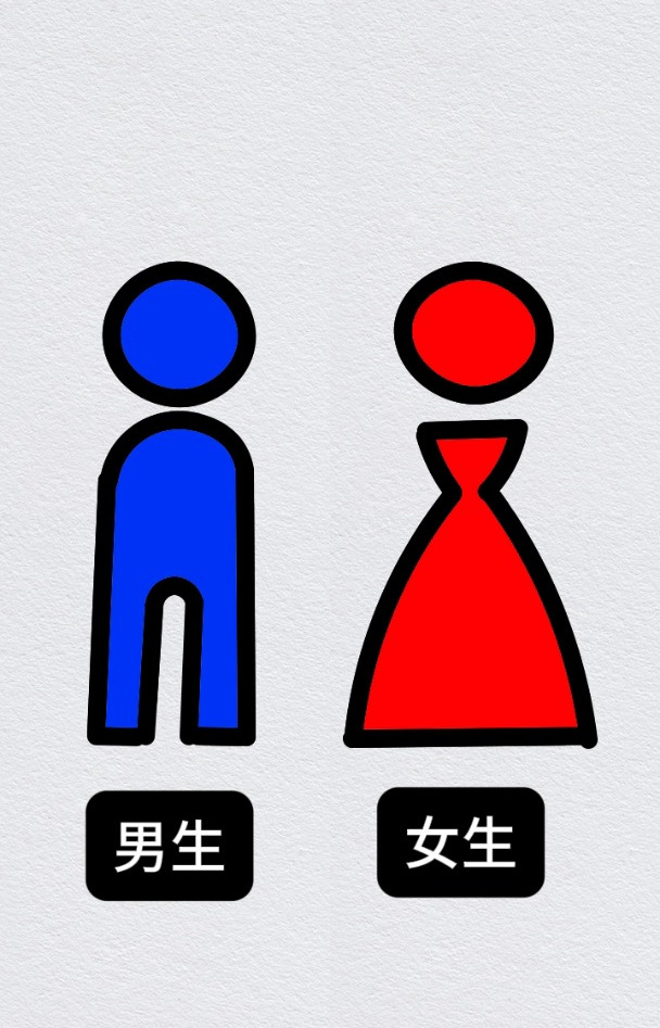 男生女生标志简笔画,厕所图标