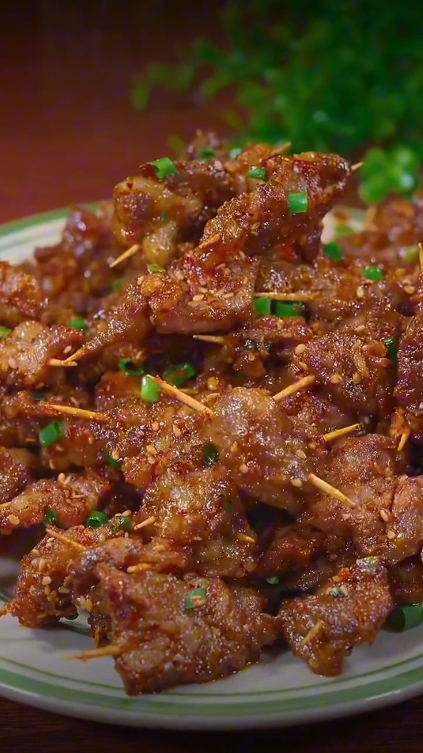 牙签牛肉的制作方法