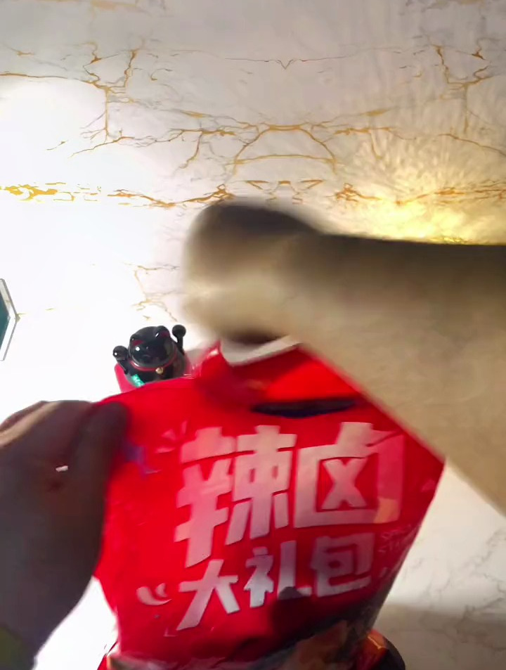 在大大的礼包里面挖呀挖呀挖,吃多多的卤味钱少少的花