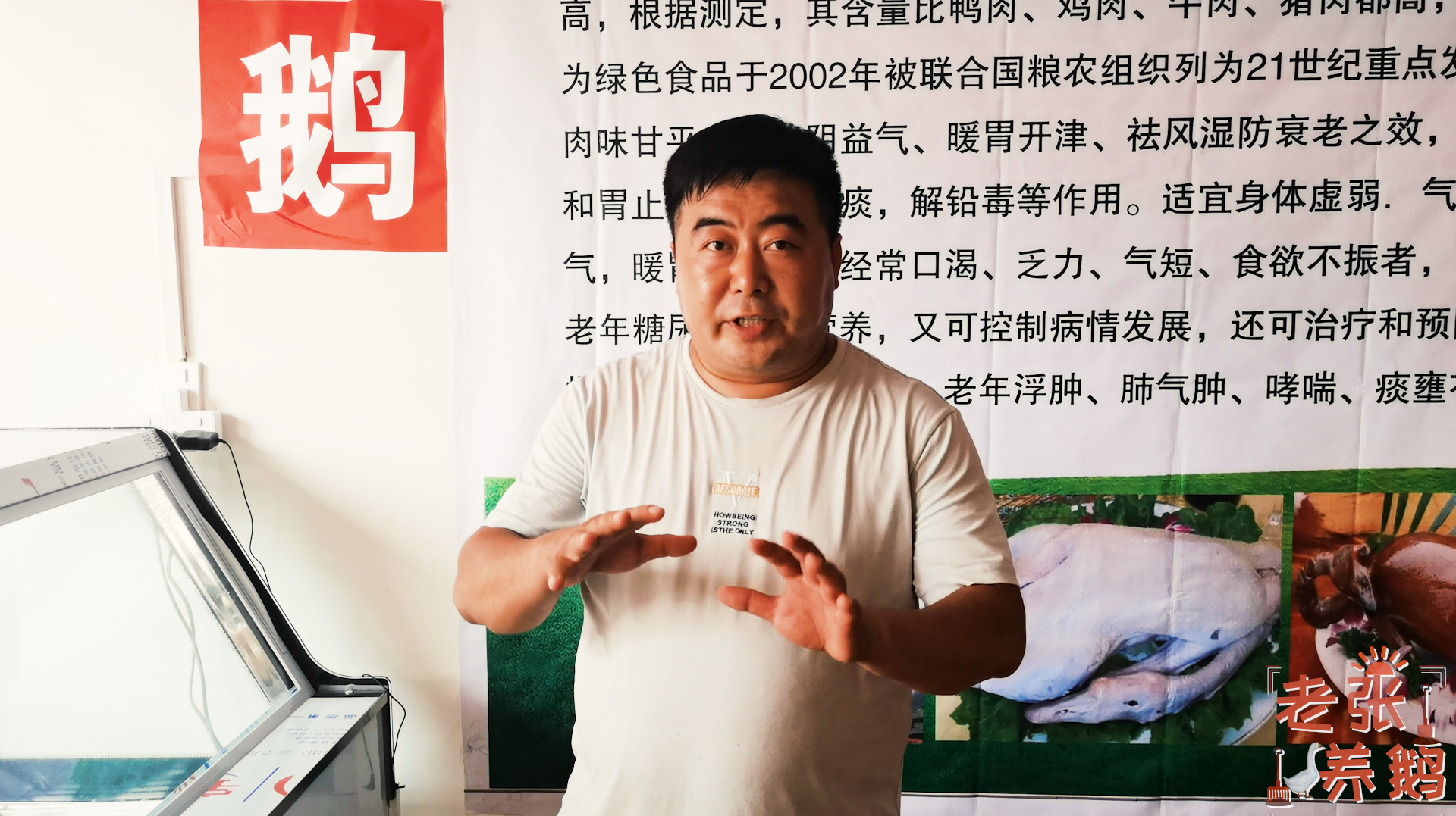 养鹅老张菜市场开店卖白条鹅?不好好养鹅干啥呢?小张一探究竟