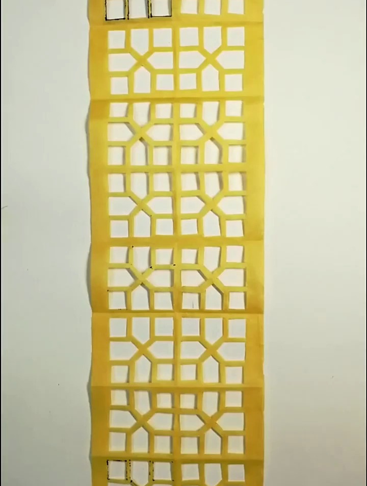 民间剪纸艺术,龟背锦花边教程 非物质文化遗产手工制作