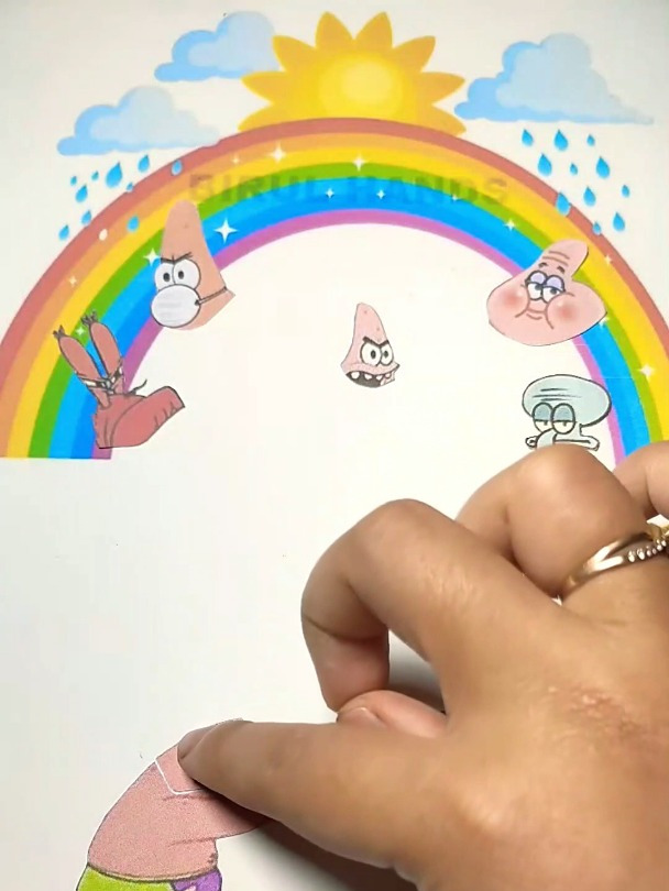 拼图:派大星穿着性感的丝袜和高靴子