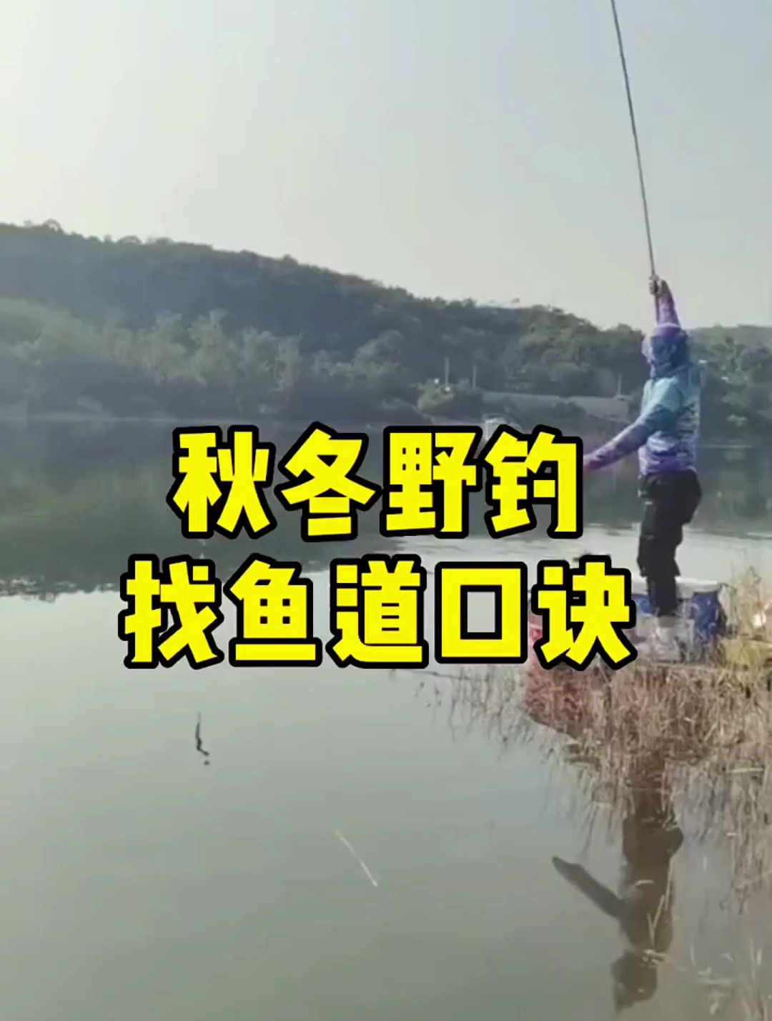 秋冬野钓怎么找鱼道?学会这个口诀你就知道了!