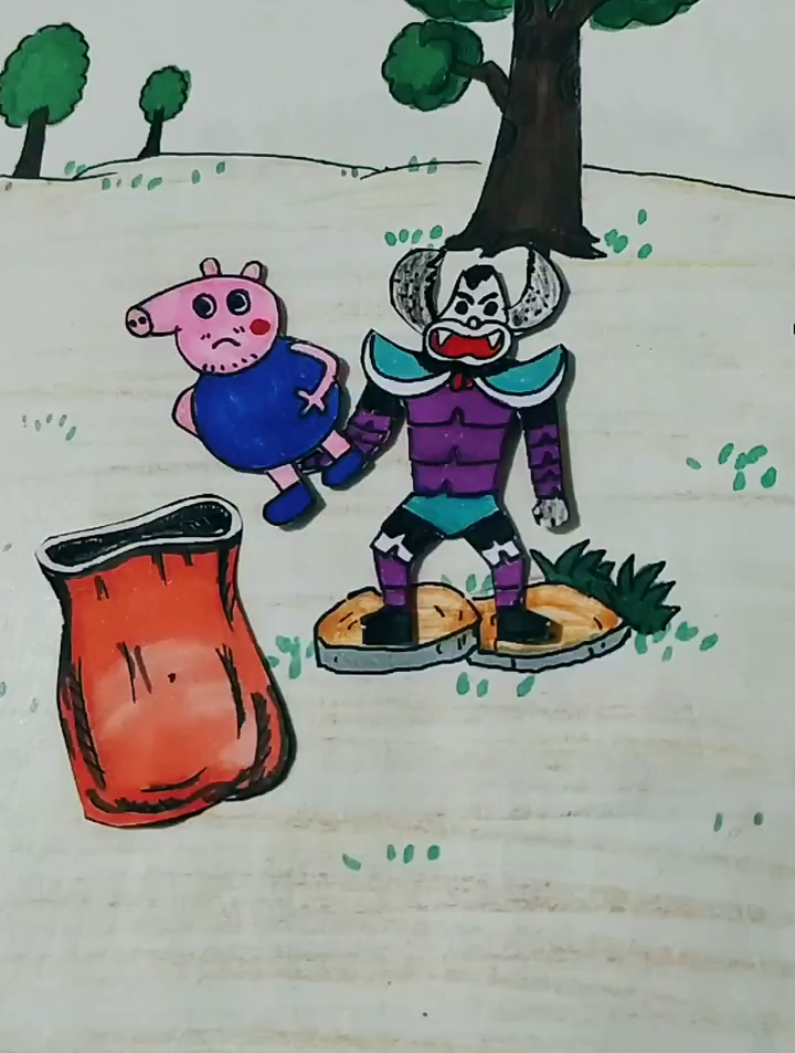 挑战每日一画,可爱简笔画,都装袋子里了