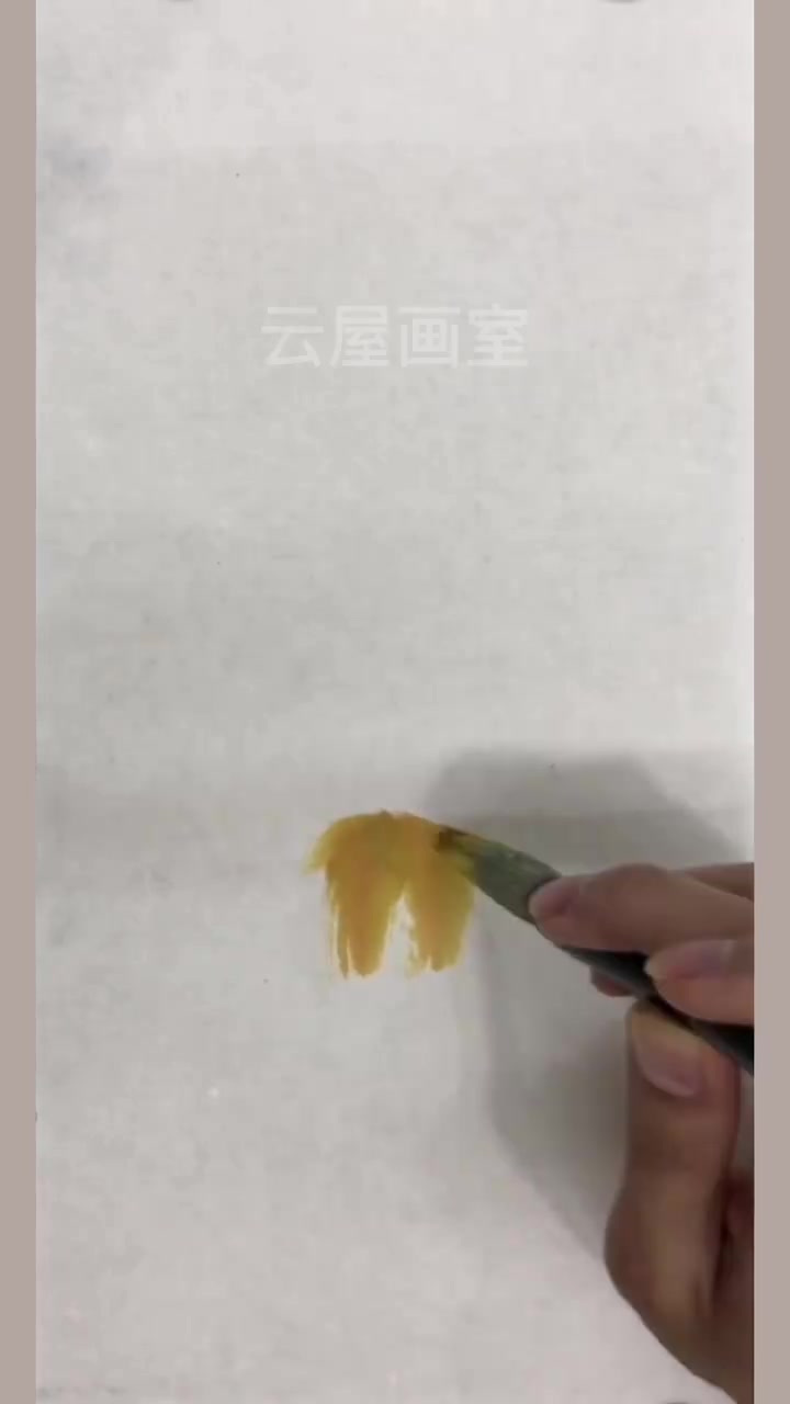 国画水墨画:每天能有水果吃就很开心!