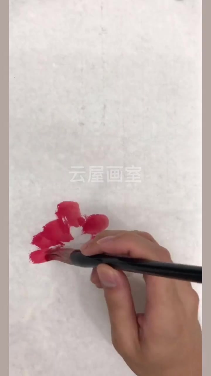 国画水墨画:写意鸡冠花