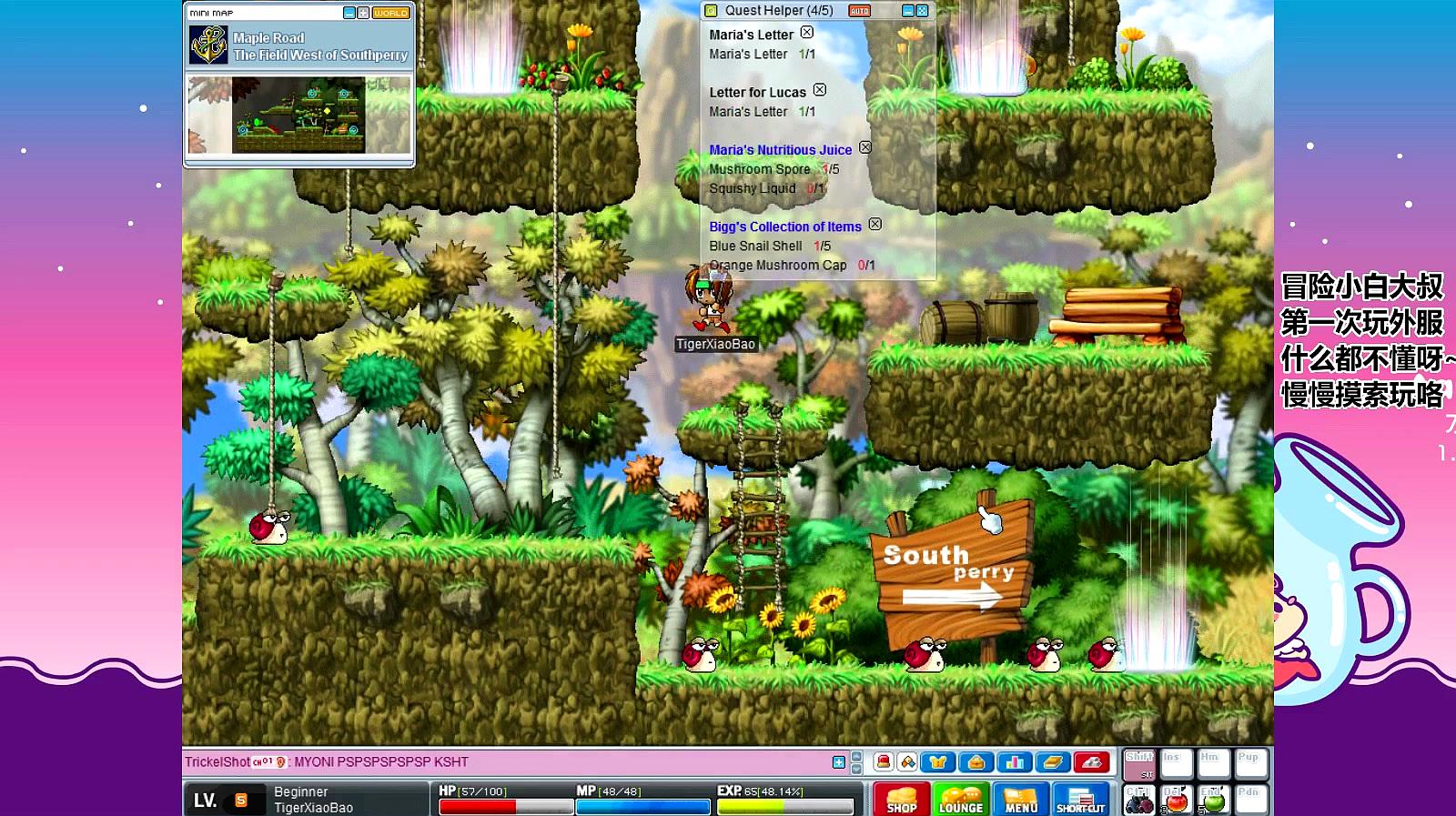 [图]MapleStory:新手村成长之路,升到8级出去不容易呀~梦回当年QAQ