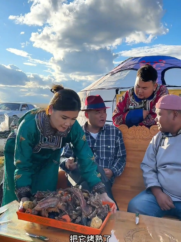 草原美食 新农人计划2024 石头烤肉 牧民生活