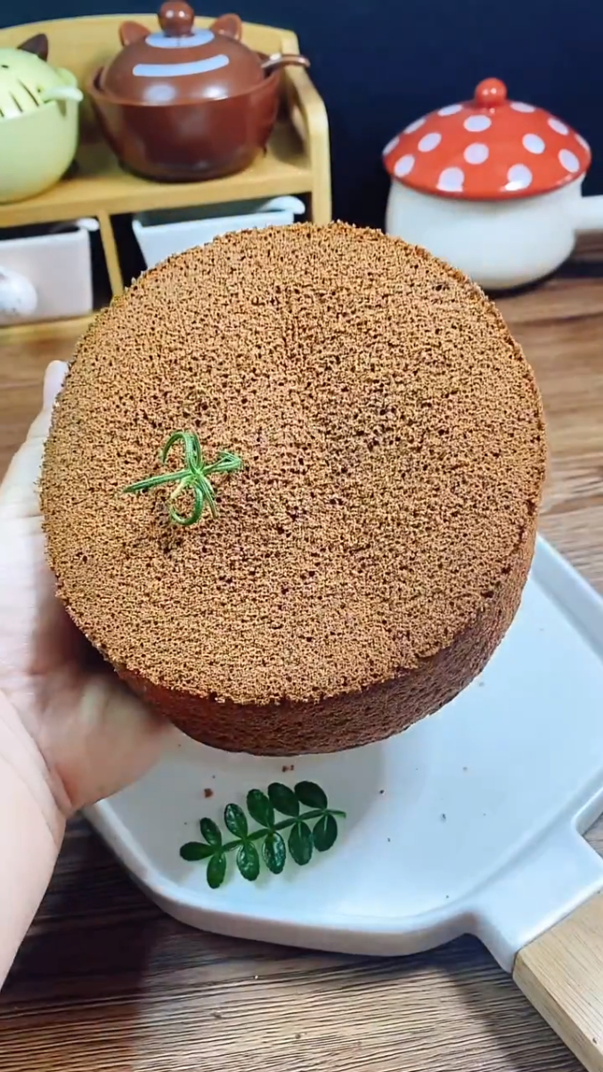6寸可可戚风蛋糕,巧克力慕斯蛋糕