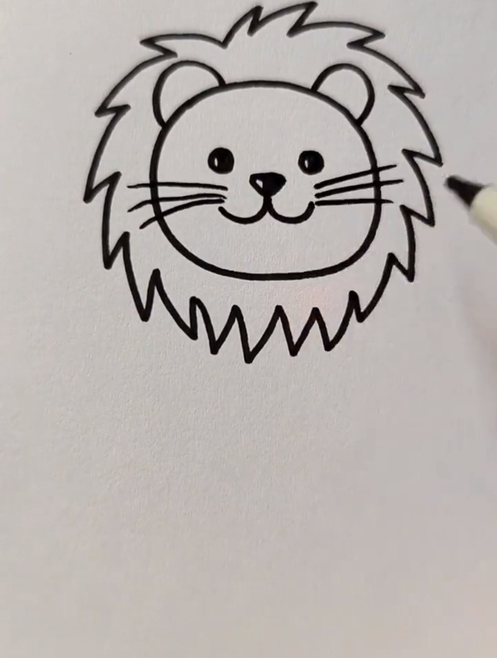 动物简笔画像这样画小狮子真的好简单