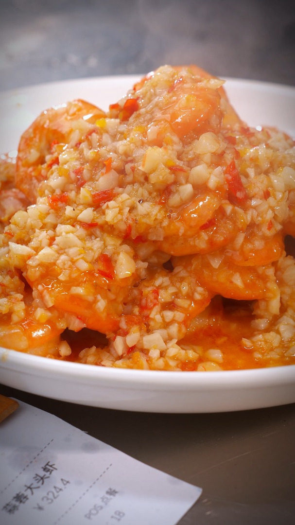 蒜蓉罗氏虾大头虾,厨房家常菜中的王者!