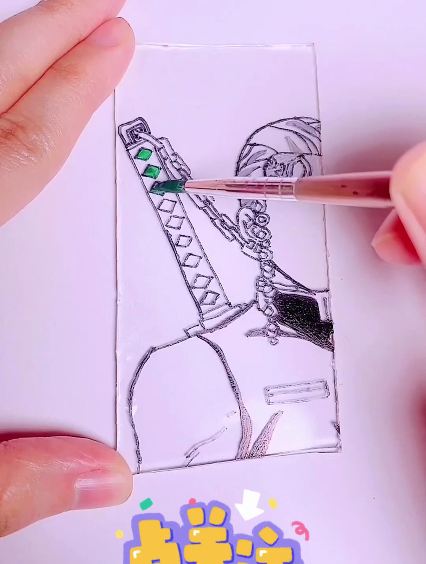 手工绘画:用铅笔绘画男动漫人物