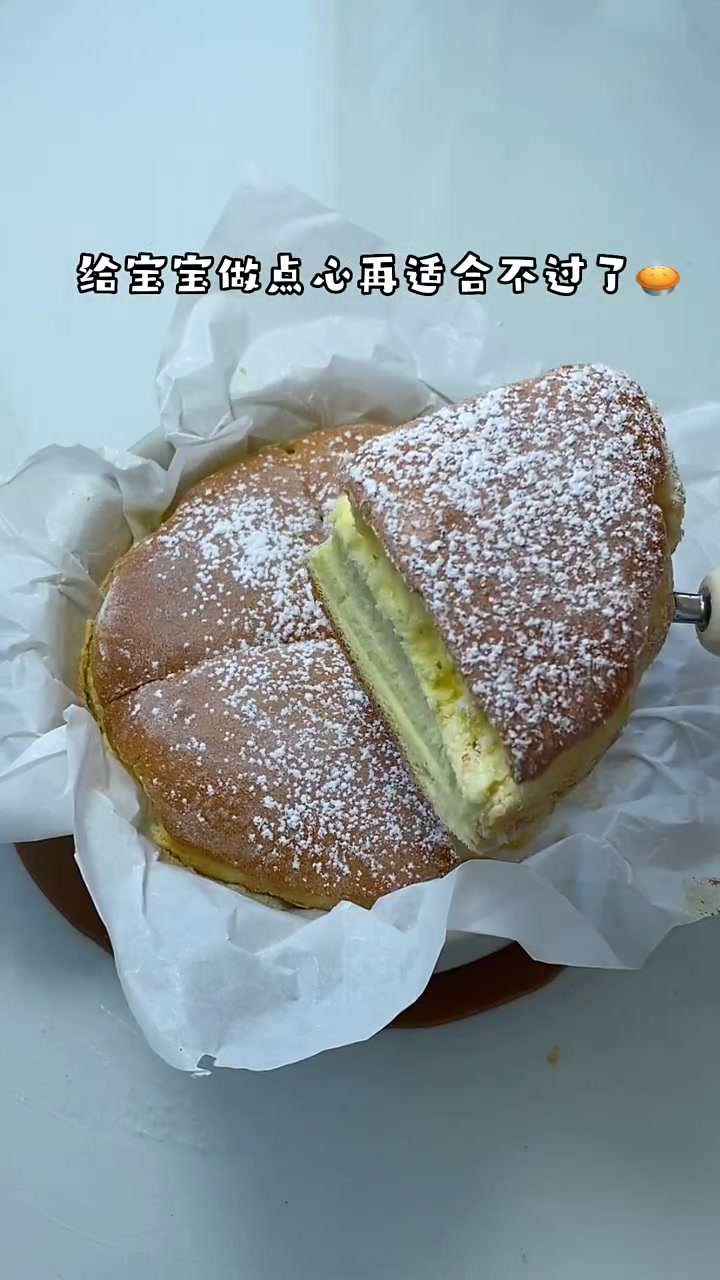 宝宝版舒芙蕾蛋糕,口感轻盈无油少糖