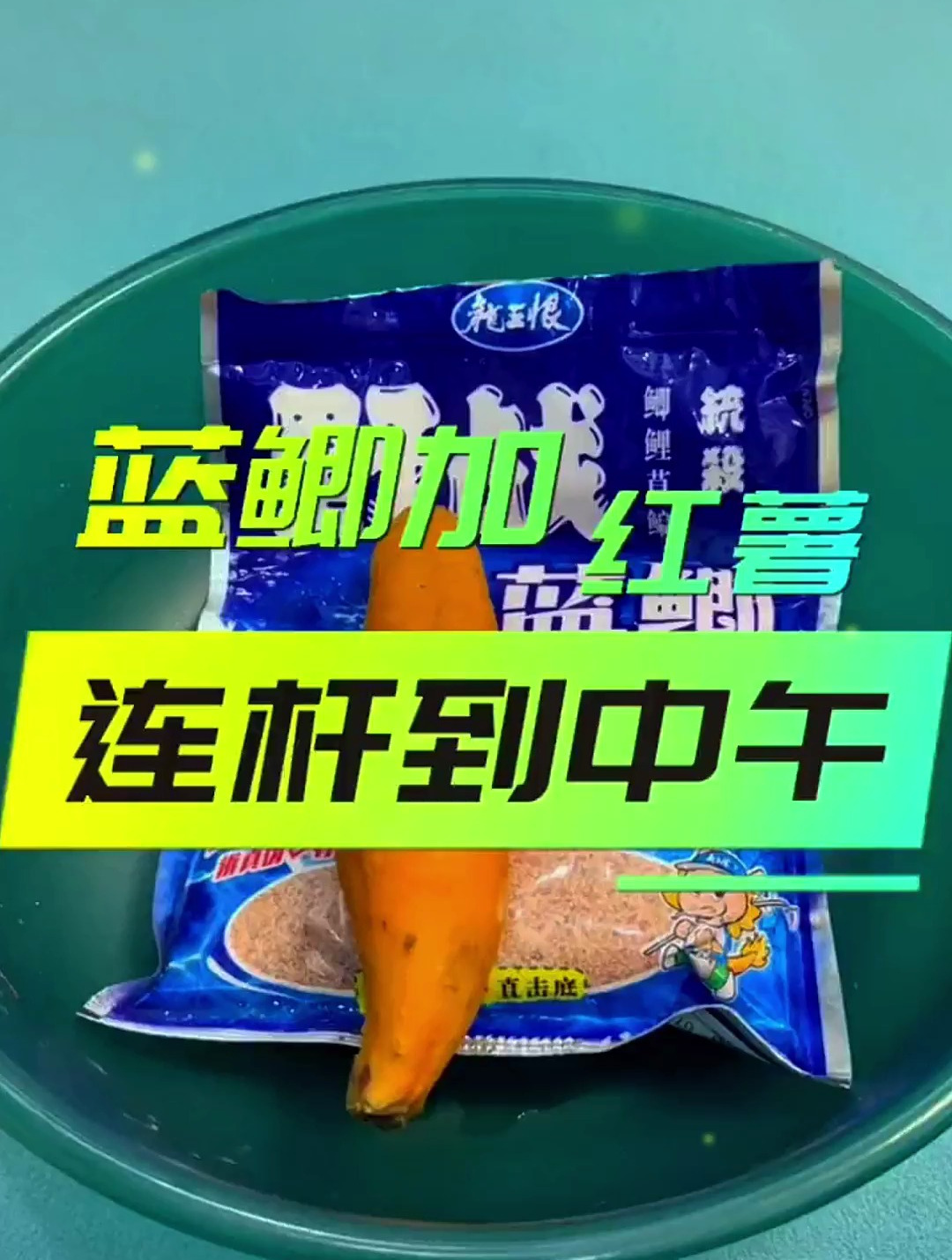 钓鲤鱼自制饵料配方:蓝鲫+红薯,直接连竿到中午!