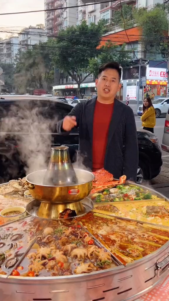 海鲜大咖加羊肉汤锅,一大桌吃过瘾!