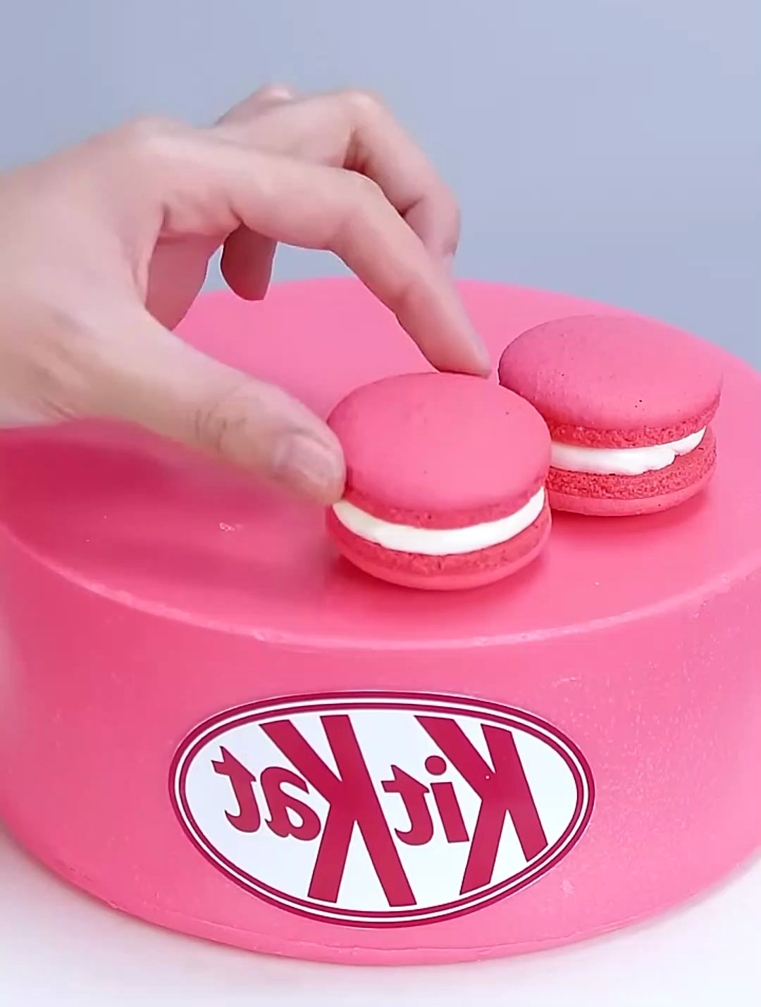 蛋糕制作:非常美味的粉色马卡龙蛋糕