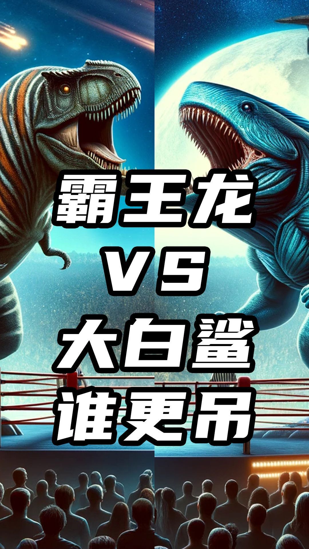 霸王龙和大白鲨格斗,谁的胜算更大?