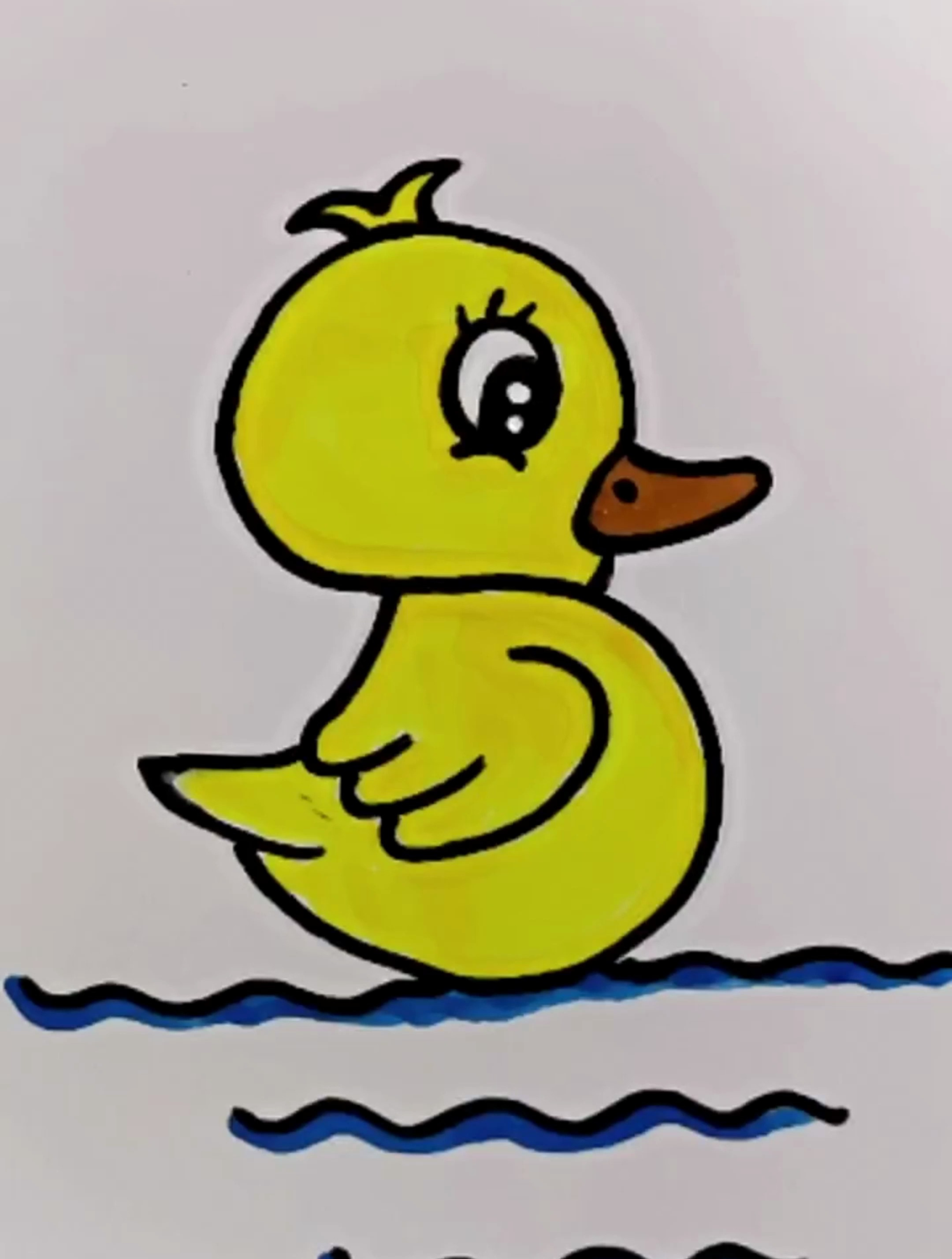 鸭子简笔画来啦!你学会了吗