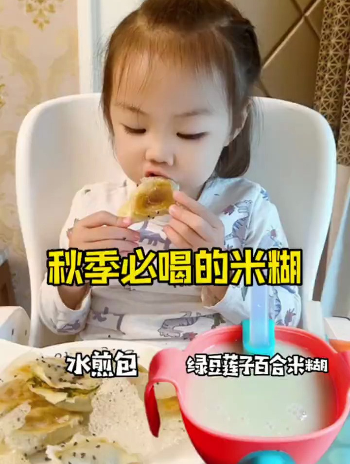 一岁+宝宝辅食秋季必喝的米糊 绿豆莲子米糊