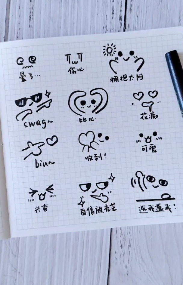 一支笔就能画的表情包又来啦,一学就会的简笔画,快来试一试吧
