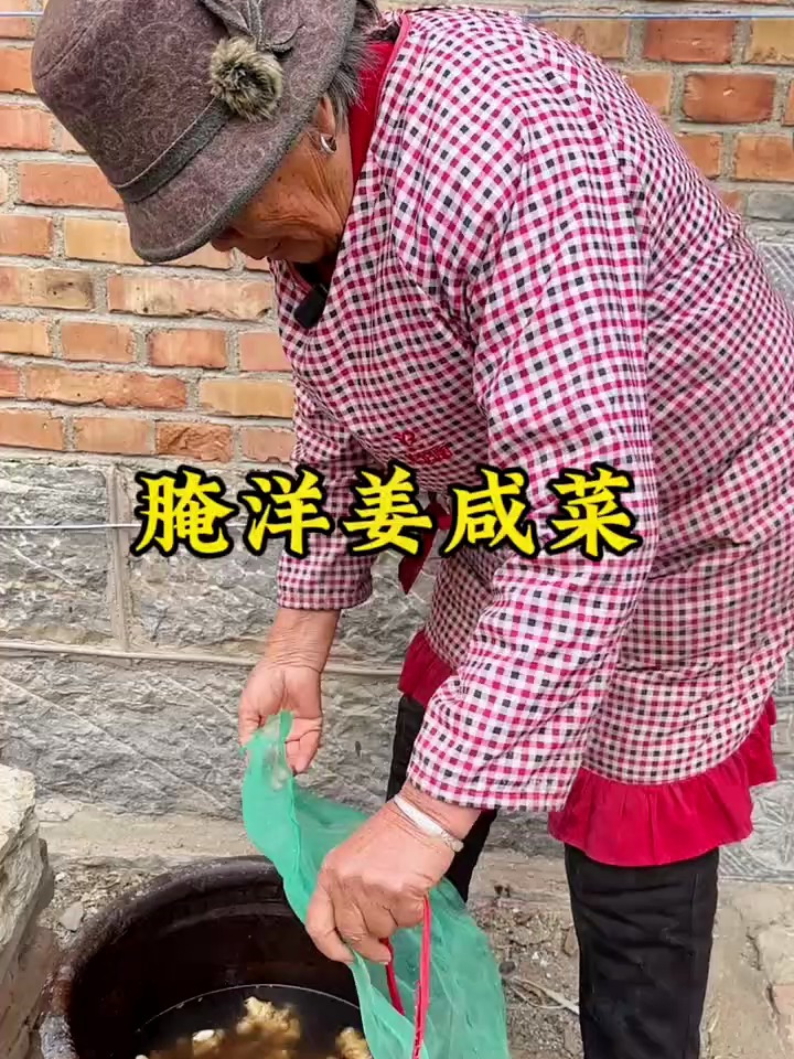 正是腌咸菜的时候,腌一缸洋姜咸菜!吃的时候用香油拌一拌非常脆