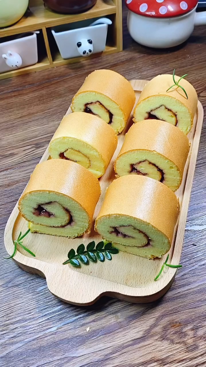 烘焙蓝莓蛋糕卷做法!