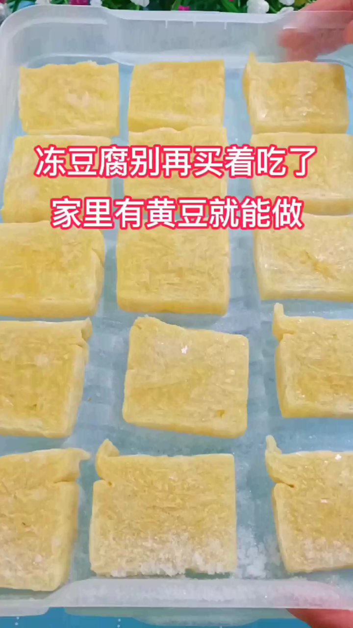 想吃冻豆腐自己就能做,比买的好吃十倍,只要家里有黄豆就行