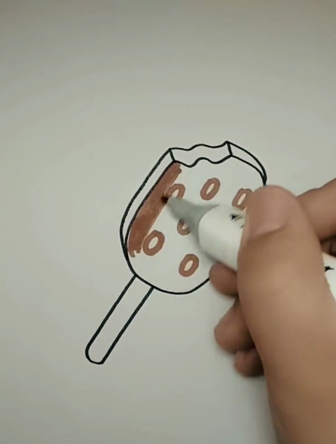 巧克力雪糕简笔画