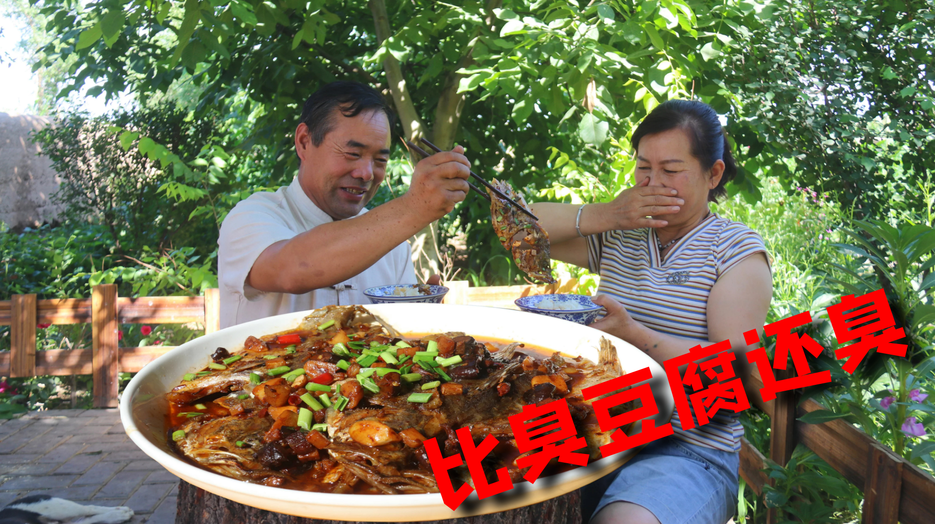 100块买2条臭鳜鱼炖着吃,闻着巨臭,吃着奇香,老婆子招架不住