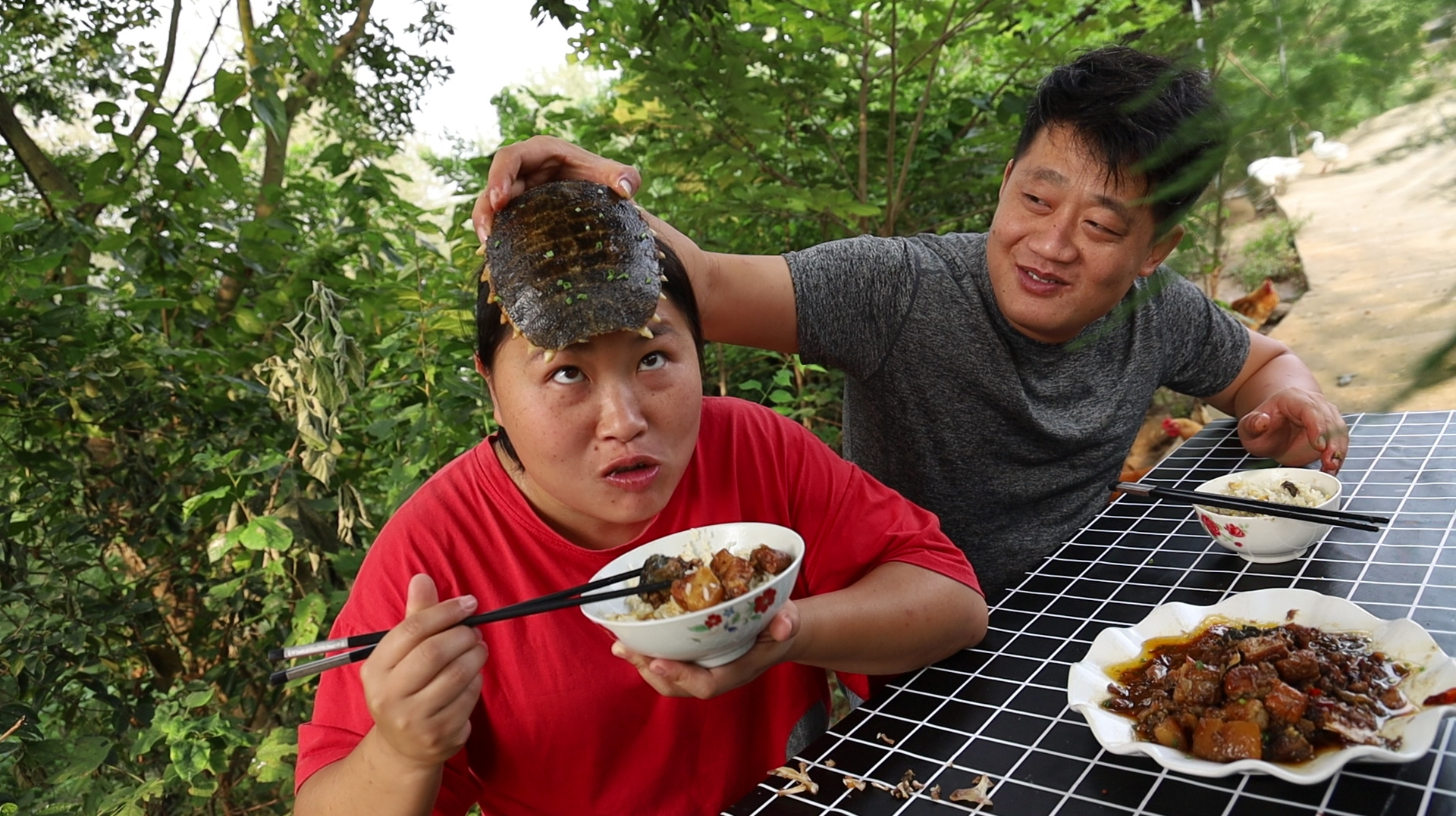 一只甲鱼，配半斤红烧肉，胖妹做甲鱼红烧肉，老公连汤汁都不放过