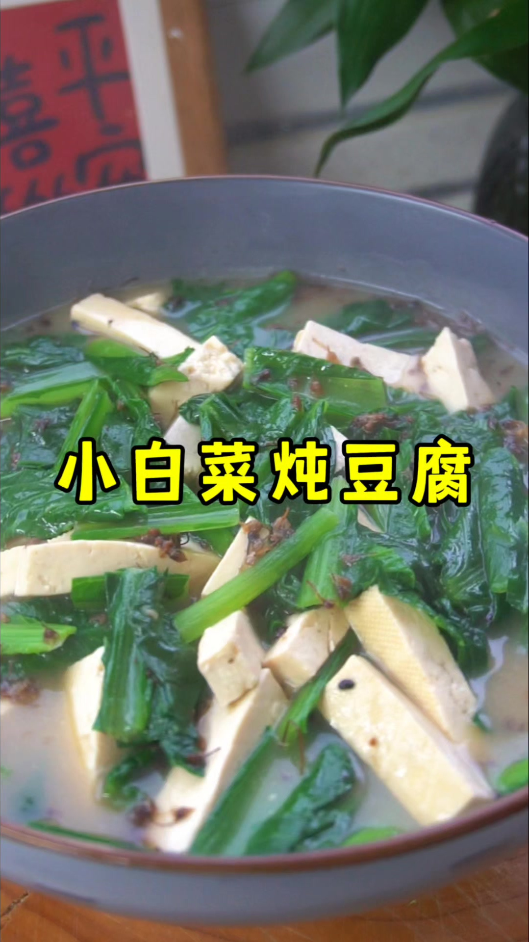 山西美食小白菜炖豆腐,豆腐软嫩、汤汁浓郁,太香了