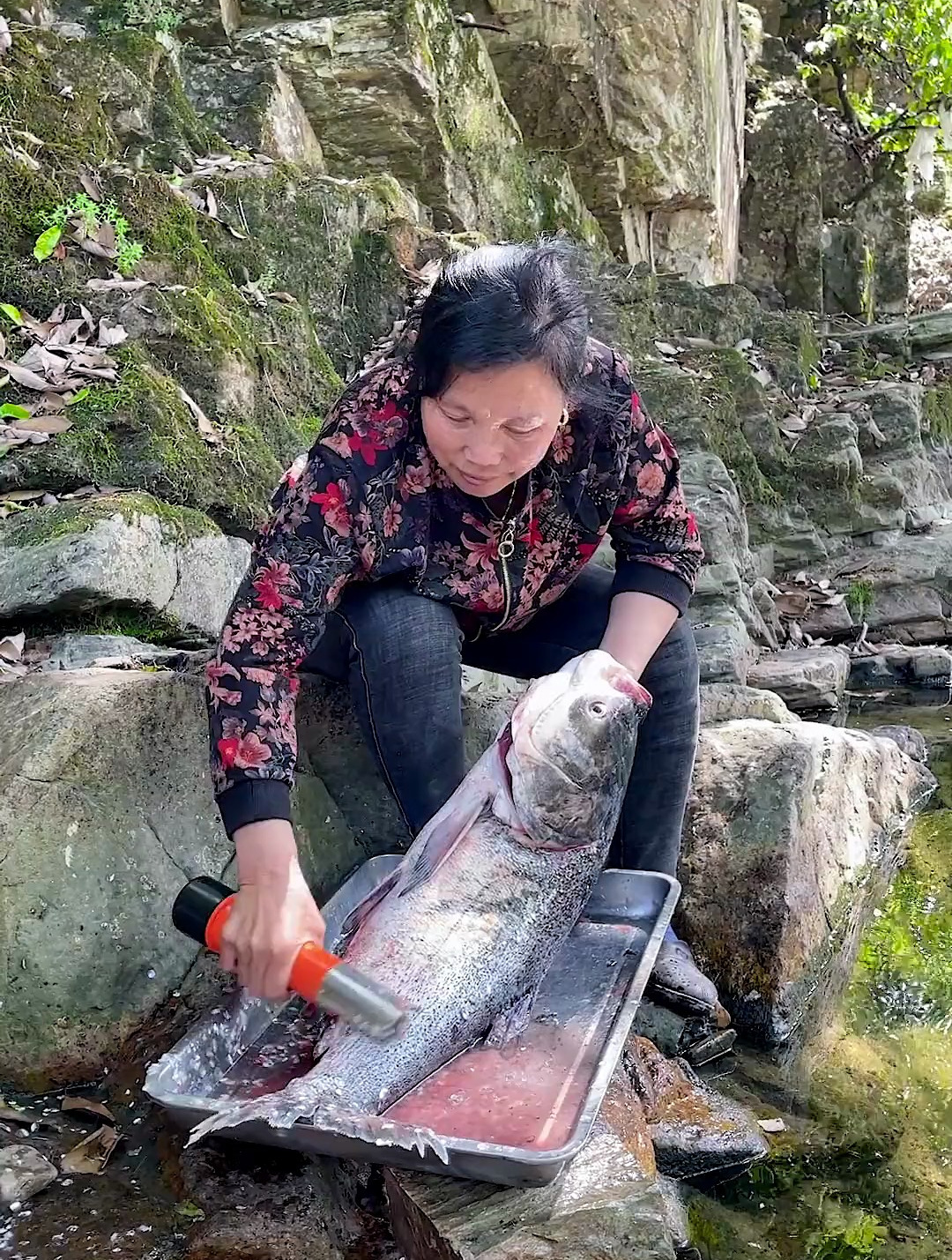姥爷生病了,姥姥简简单单做了个叫花鱼给姥爷吃