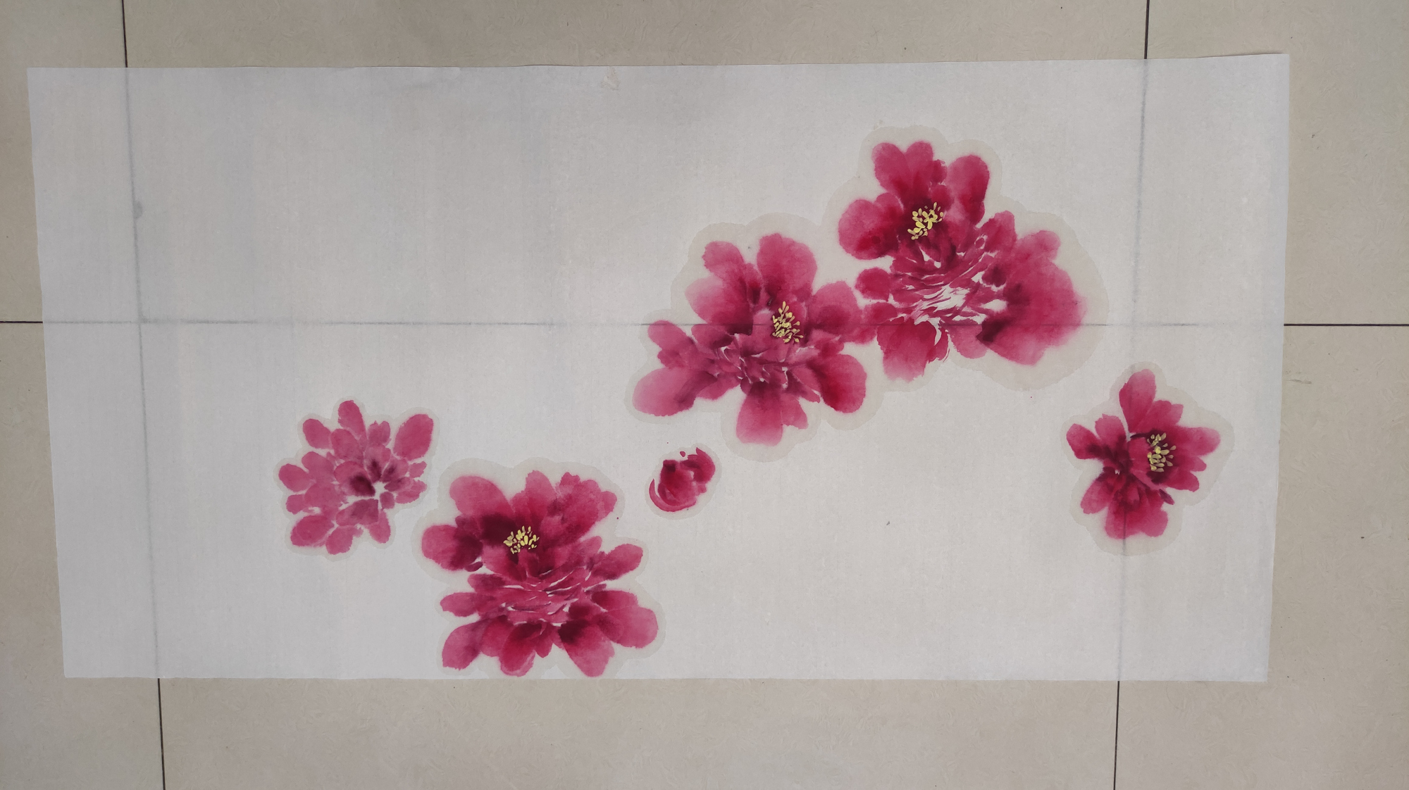 黄冠型牡丹画法,简单易学