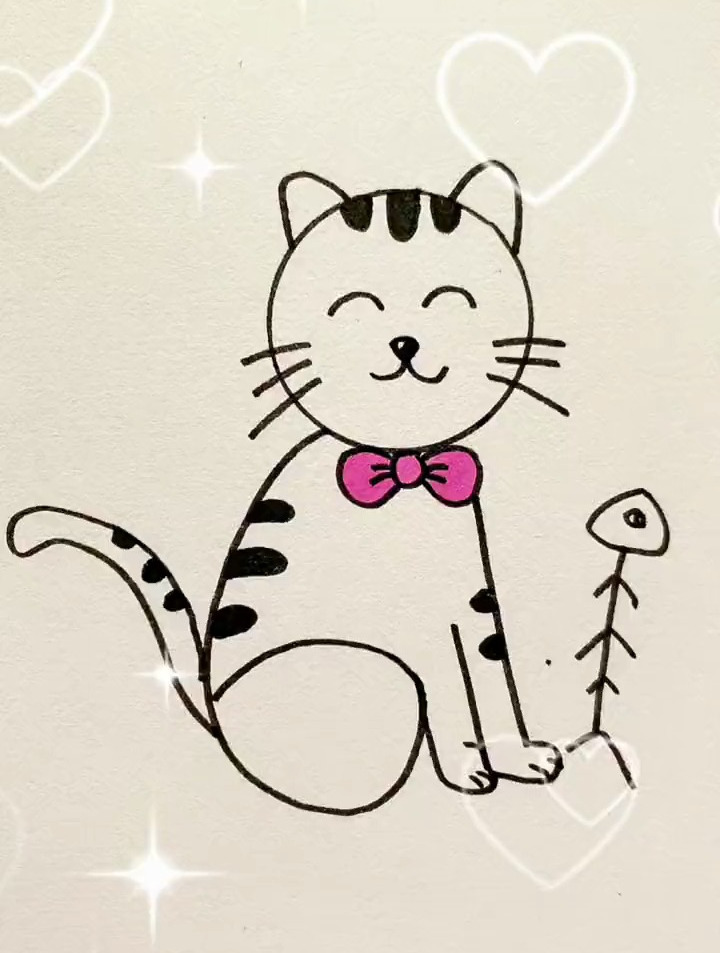 可爱的小猫咪简笔画