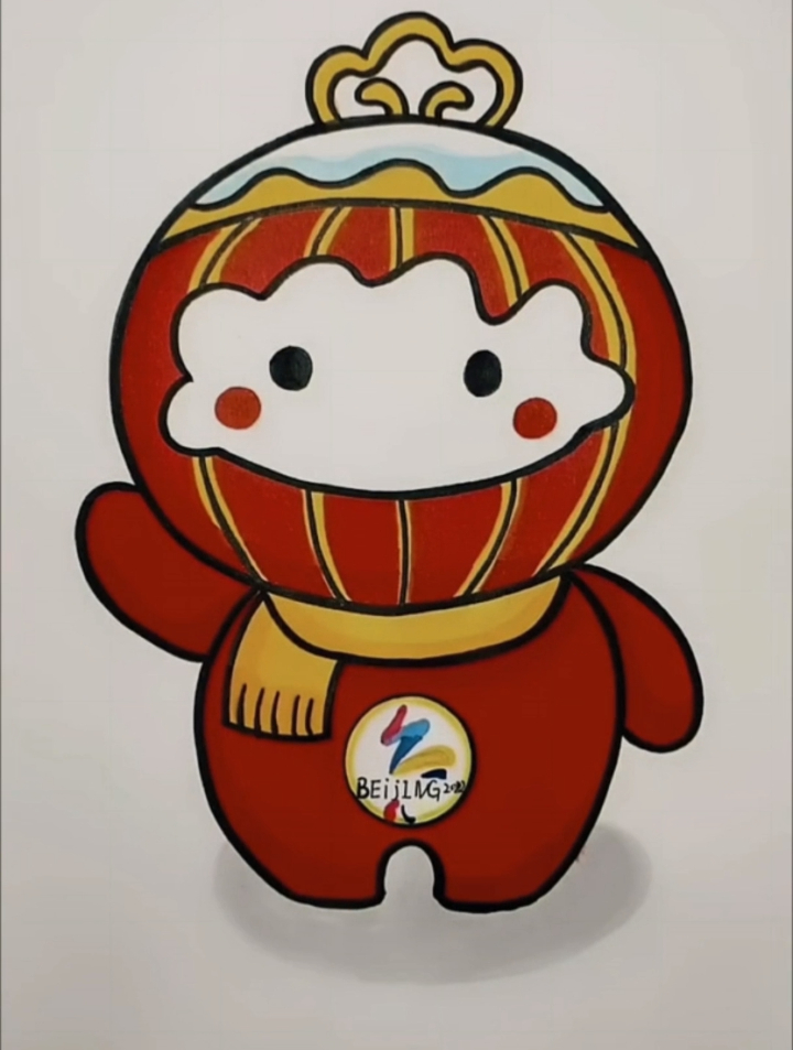 创意手掌画,奥运吉祥物简笔画教学