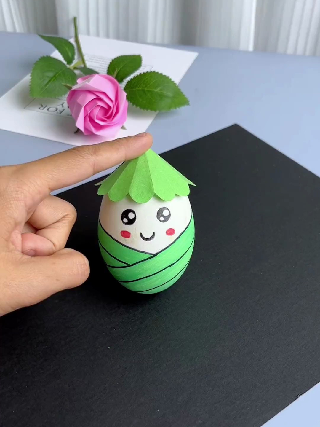 端午节来啦,跟小朋友一起做可爱的鹅蛋粽子不倒翁