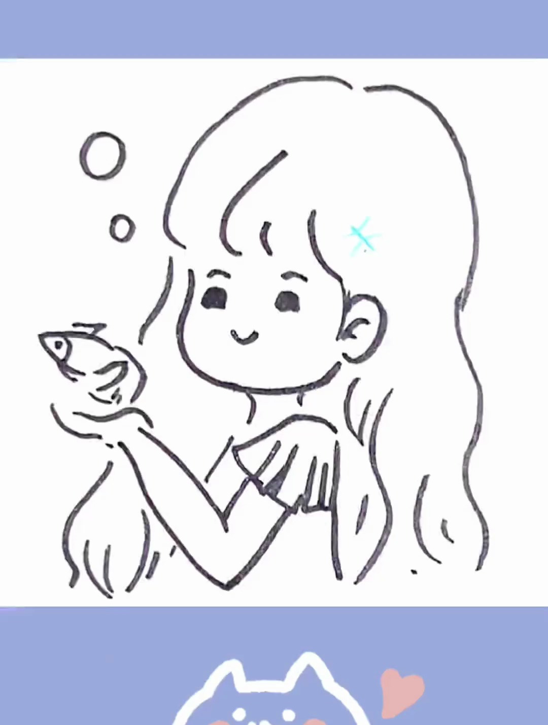 星座简笔画双鱼座