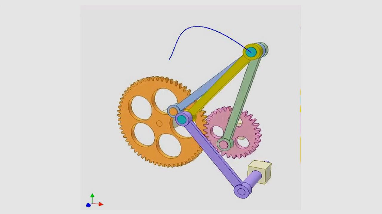 [图]「机械原理动图」齿轮及联动机构运行原理-机械设计经典机构动画
