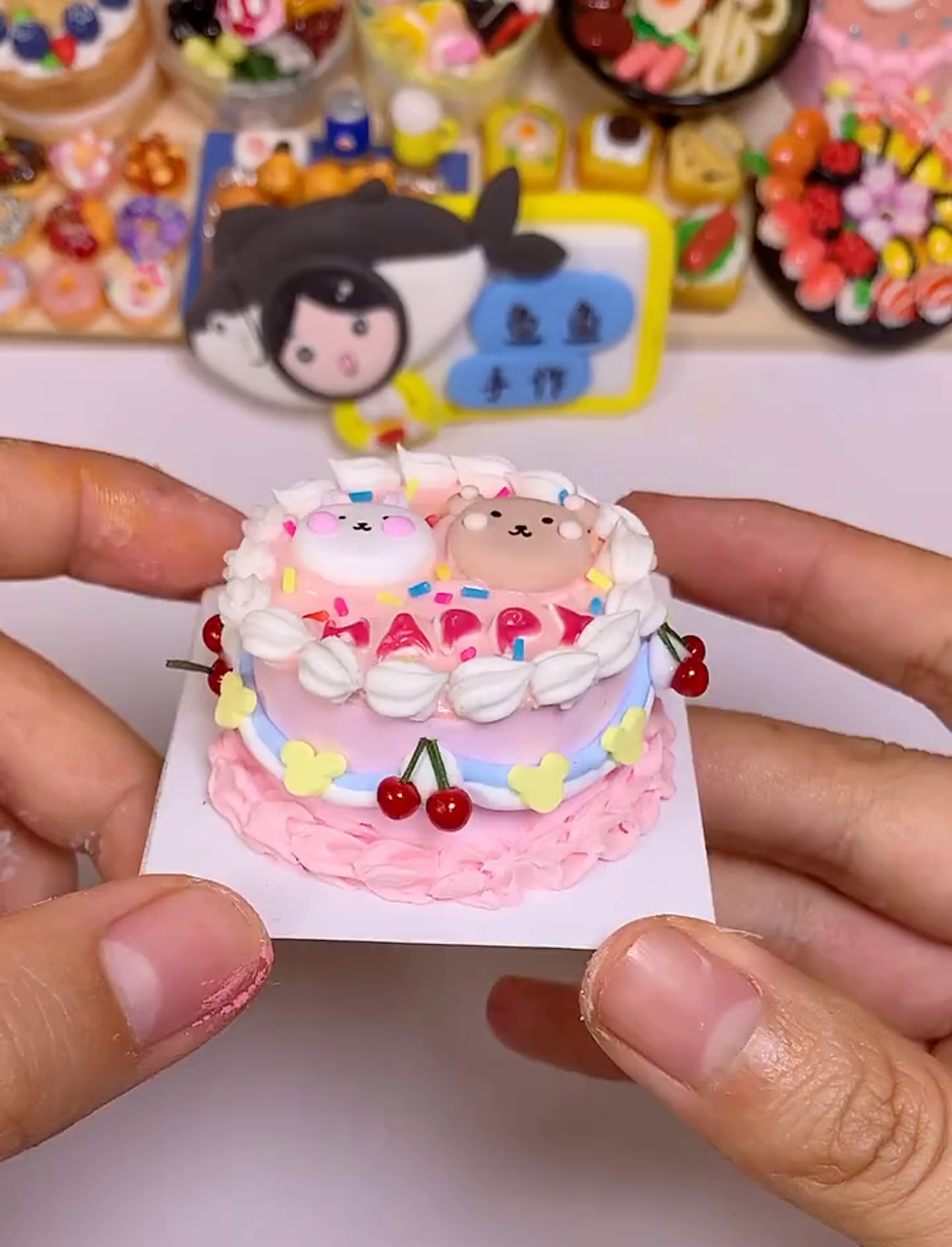软萌的橡皮泥小蛋糕,萌妹子们心动了吗?