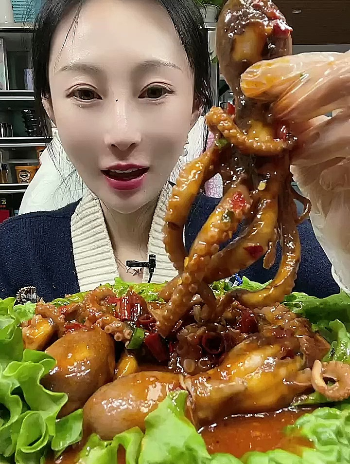 爆辣八爪鱼,海鲜美食,美食推荐