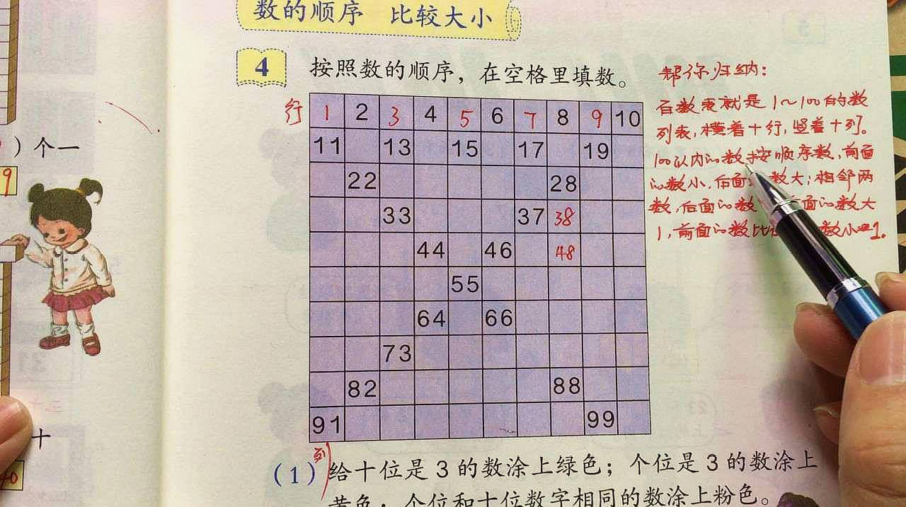 [图]一年级数学下册人教版 培优课堂23 数的顺序 比较大小P41名师微课