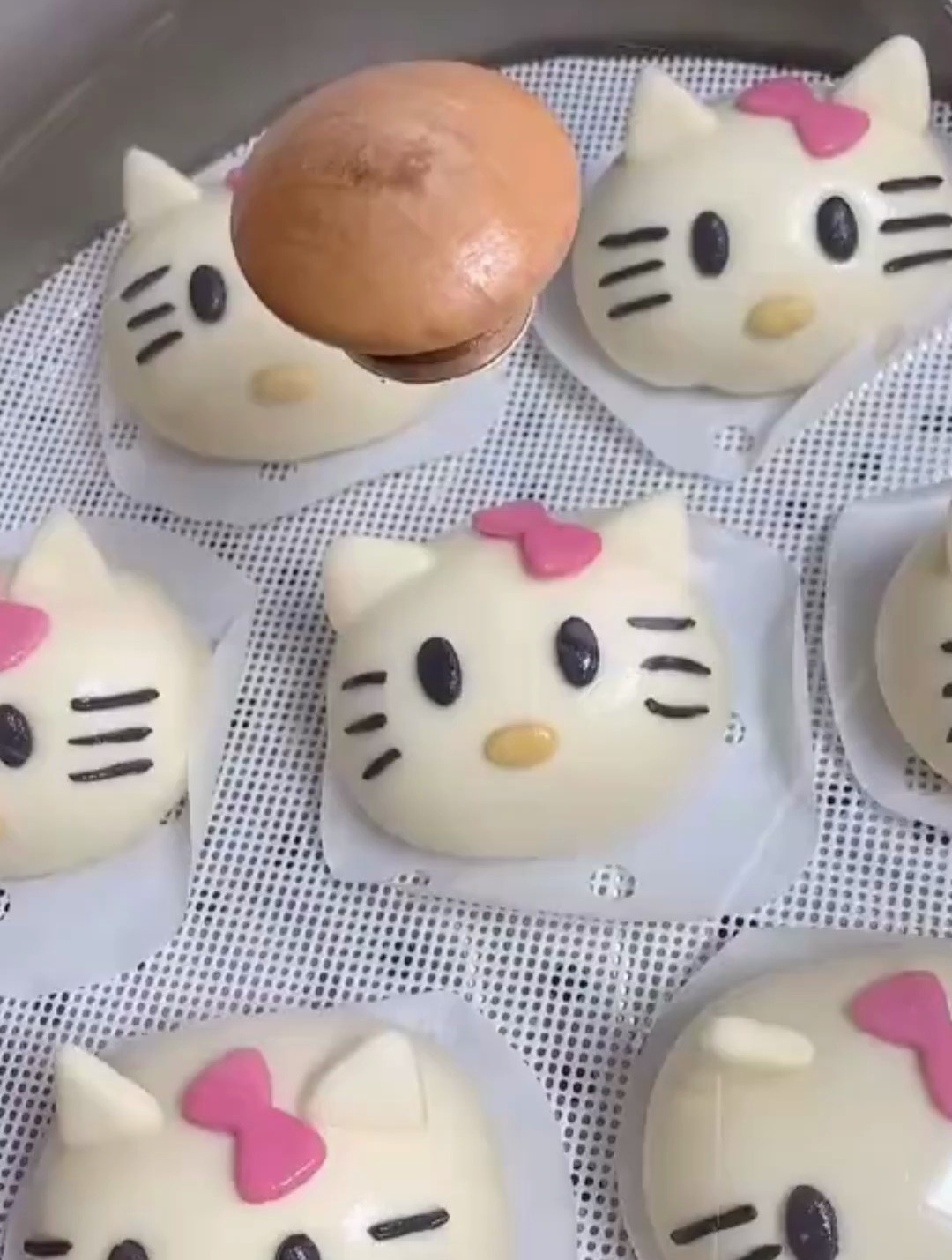 花样面食做法,这样做的小猫馒头,好看又好吃