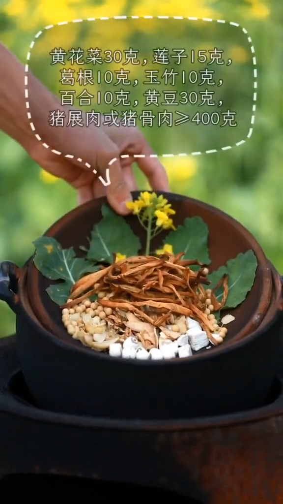 身在爱煲汤的广东家庭,黄花菜葛根汤不止养生