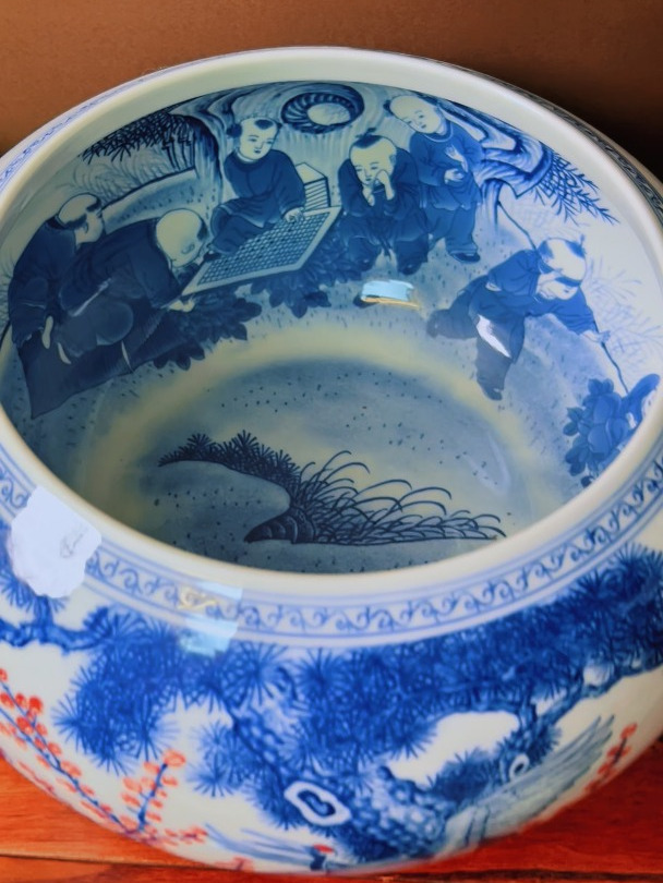 景德镇家居陶瓷鱼缸、玄关摆件聚宝盆