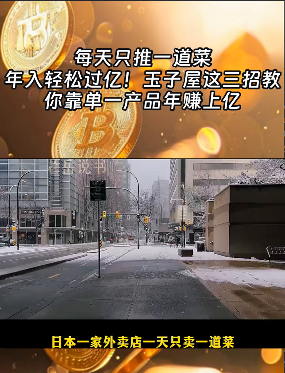 每天只推一道菜,年入轻松过亿!玉子屋这三招教你靠单一产品年赚上亿