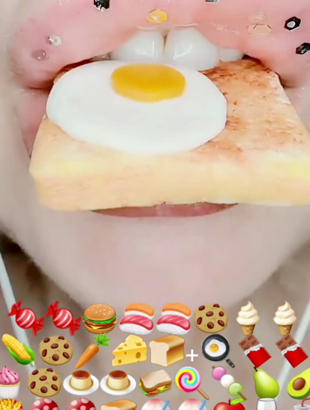 吐司 煎蛋 巧克力球 彩针糖