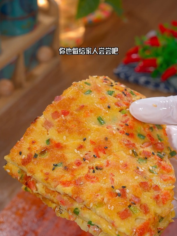 大人小孩都爱吃的鸡蛋煎饼,拿来当作早餐还能当作夜宵都很美味