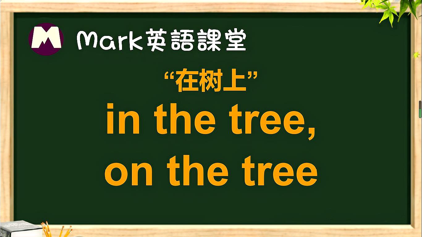 [图]英语辨析：in the tree和on the tree