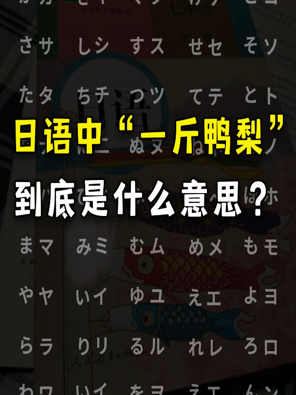 日语中的“一斤鸭梨”到底是什么意思呢?